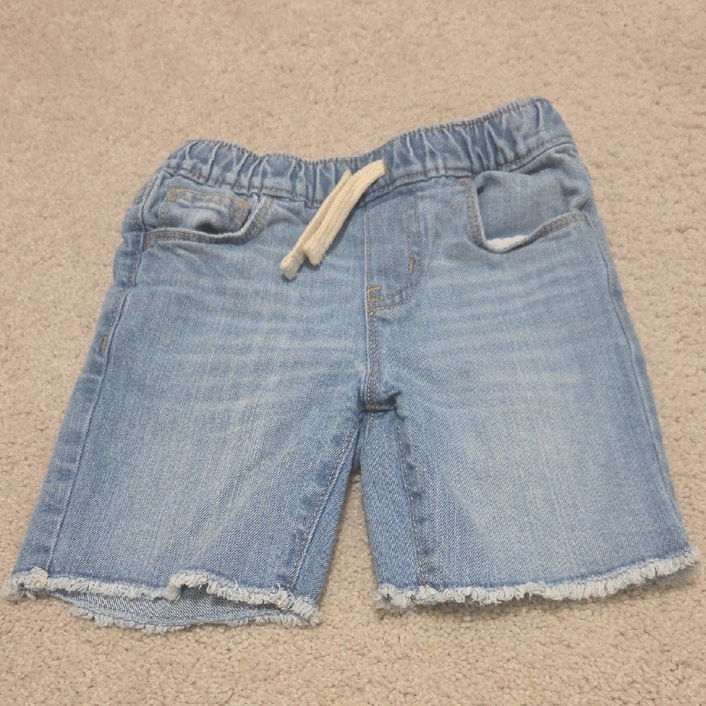 Old Navy Light Blue Denim Drawstring Kids Shorts